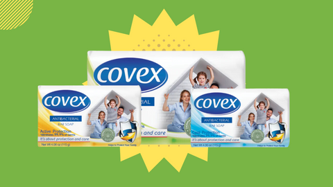 Covex Antibacterial Soap 115g (36pcs) | Germ Protection with Active, Cool & Fresh Fragrances