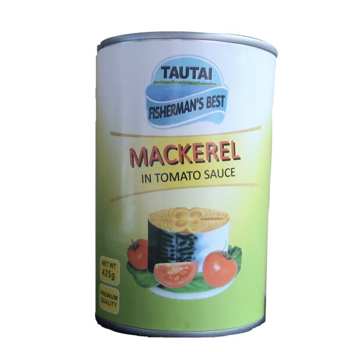 Tautai Tomato Mackerel 8 Pack | Premium Tin Mackerel in Tomato Sauce | 425g Each