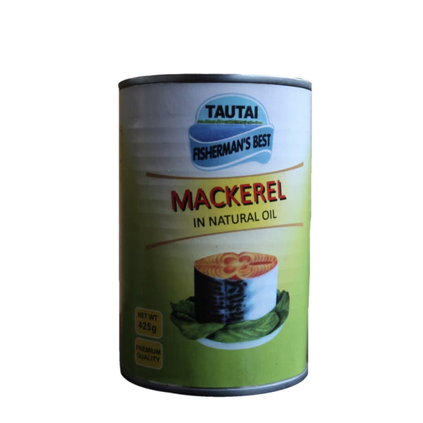 Tautai Oil Mackerel 8 Pack | Premium Tin Mackerel in Oil | 425g Each