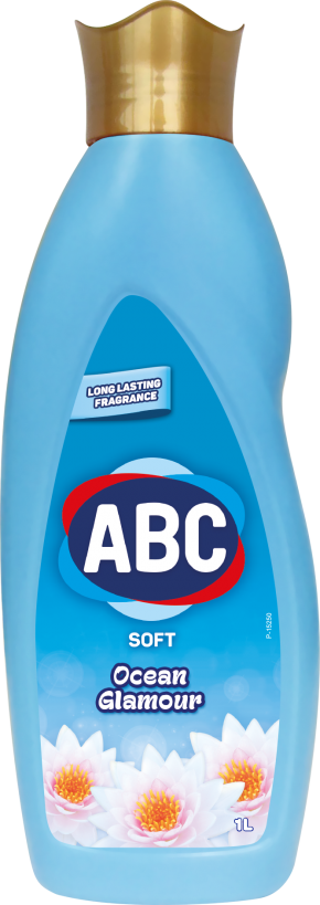 ABC Softener 1L - Pack of 6 (Downy Alternative) | Long-Lasting Fragrance | Available in Ocean Glamour, Camellia Love & More Ocean Glamour