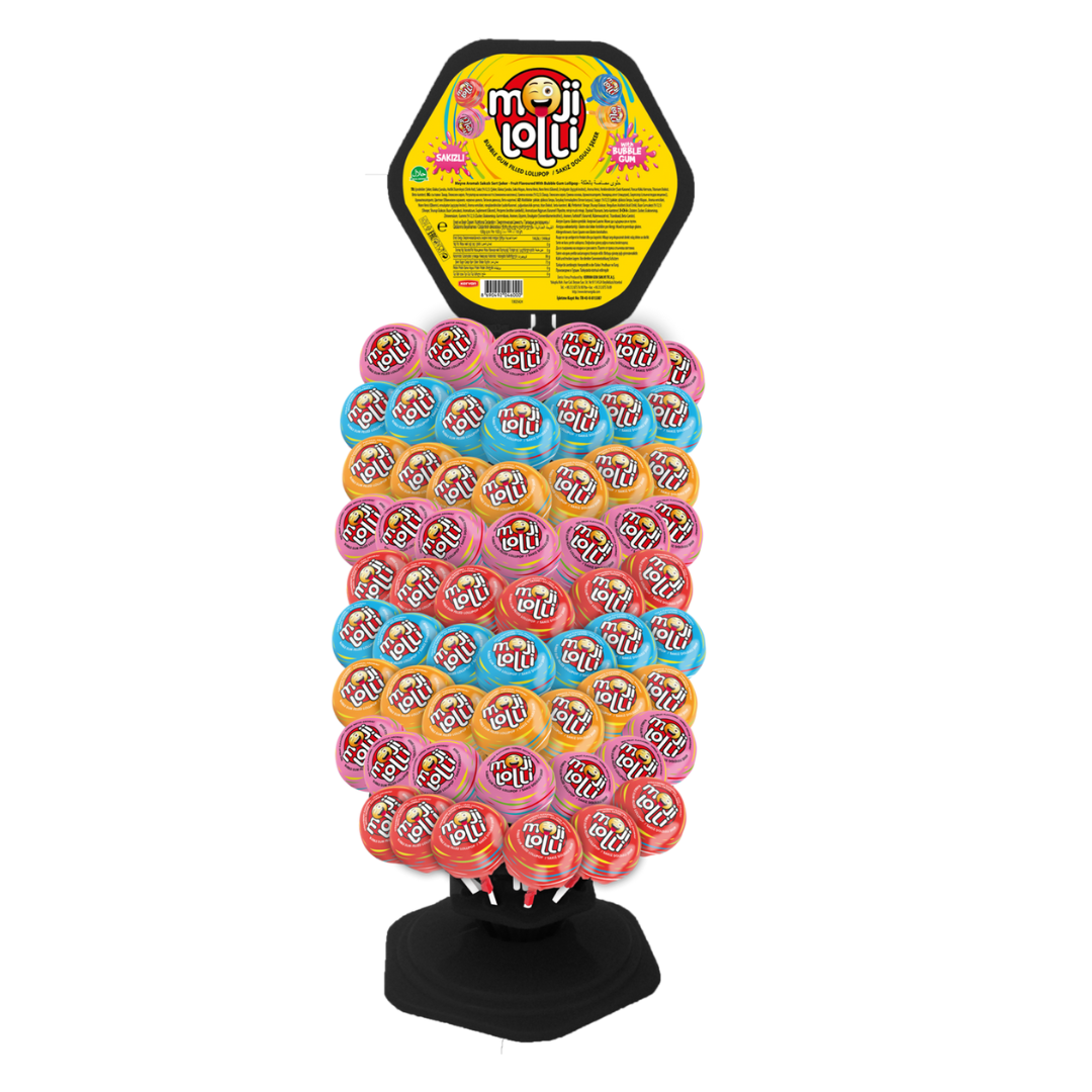 Bebeto Moji Lollipop with Stand (120 Pc)