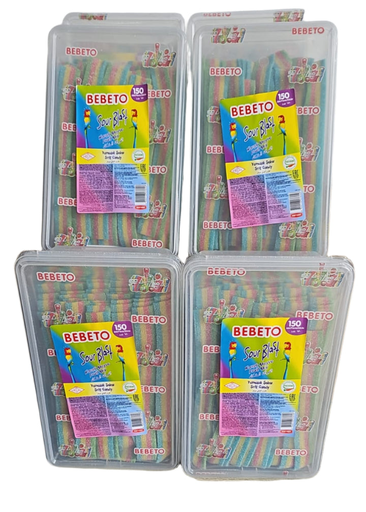 Bebeto Sour Blast (150 Pc) | Fun & Tangy Sour Candy in Bulk