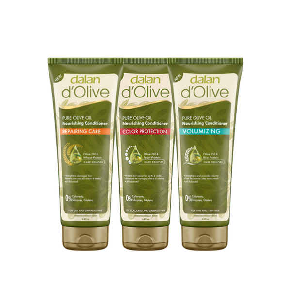 Dalan d'Olive Conditioner 250ml (Pack of 6) | Nourishes & Strengthens Hair | Color Protection, Repairing, Voluminizing