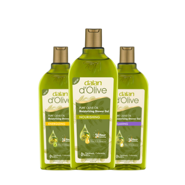 Dalan Shower Gel 400ml (Pack of 6) | Aegean Olive Oil Moisturizing & Skin Repair | Olive Oil, Magnolia, Peach Blossom