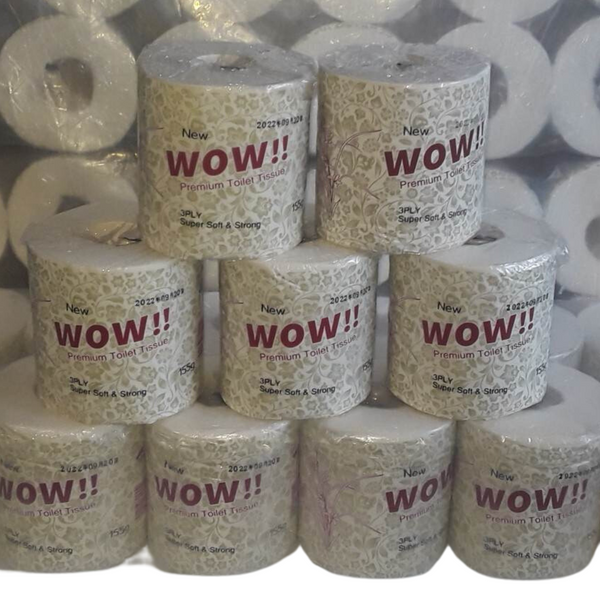 WOW Toilet Paper (Pack of 12) | Super Soft & Strong for Long-Lasting Use