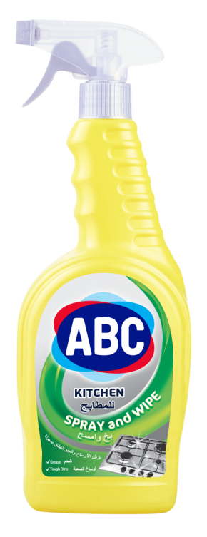 ABC Spray & Wipe 750ml (Pack of 20) - Powerful Kitchen & Bath Cleaner | Removes Grease, Lime Scale & Tough Dirt Kitchen
